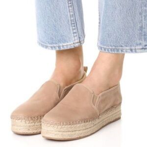 Sam Edelman Carrin Espadrille Slip-On Shoes with Jute Sole, 7M, Tan